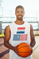 Patriotic USA flag sleeveless shirt